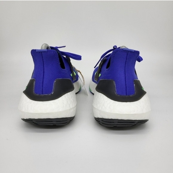 New Adidas Ultraboost 21 'Sonic Ink Screaming Green' Men's Running Shoe Size 7.5 - Picture 6 of 7